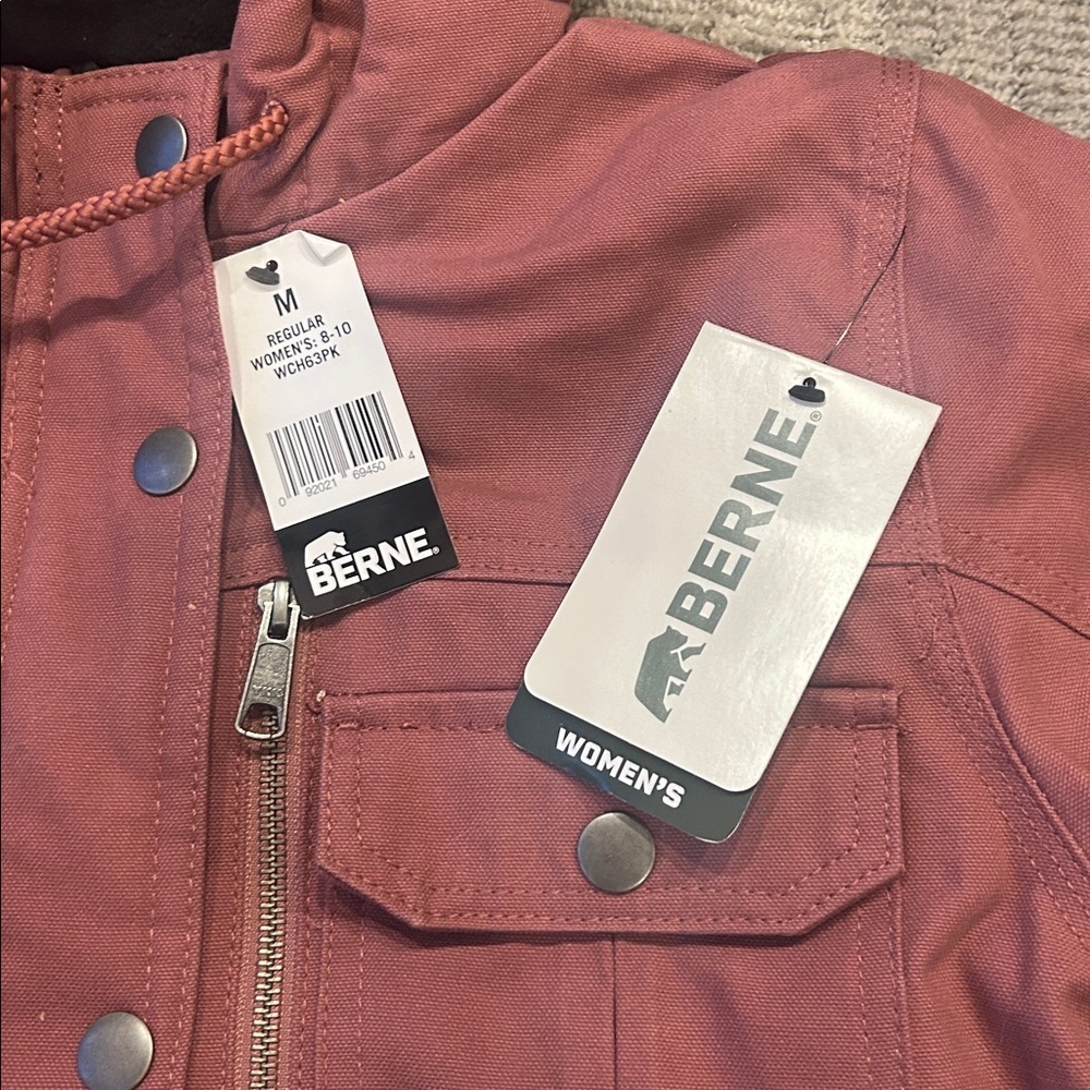 Berne Women's Softstone Duch Hooded Ranch Coat Wild Ginger M - Picture 6 of 7